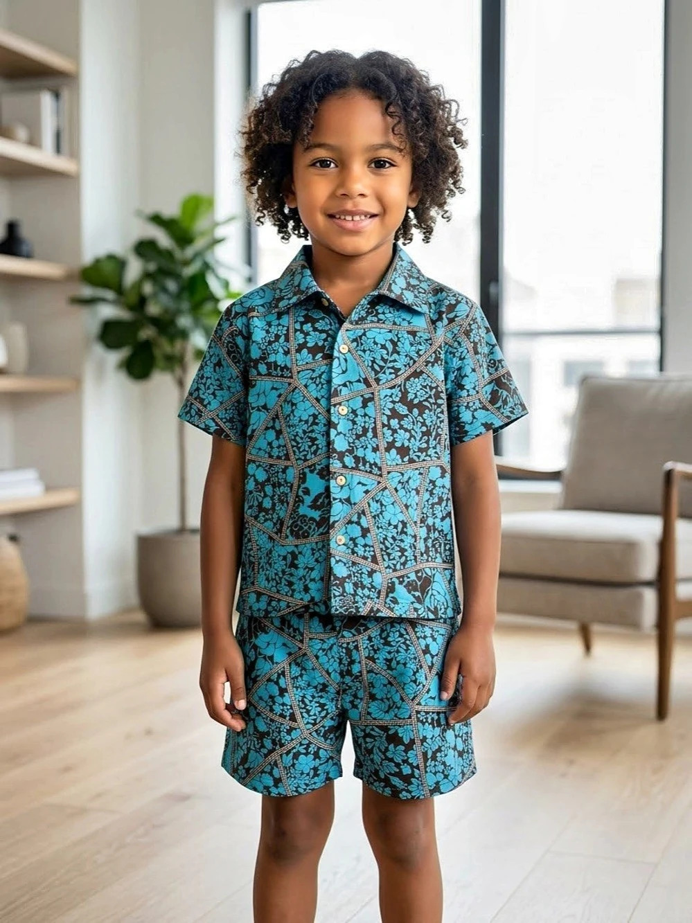 Boys 3T Floral Matching Set
